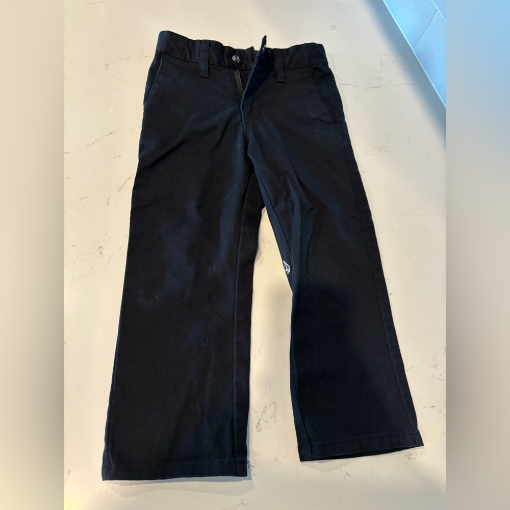 Toddler Black Volcom Chinos straight leg Pant size 3T